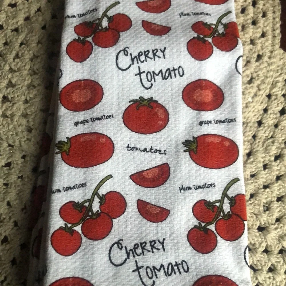 Cherry Tomato Print Kitchen Towels